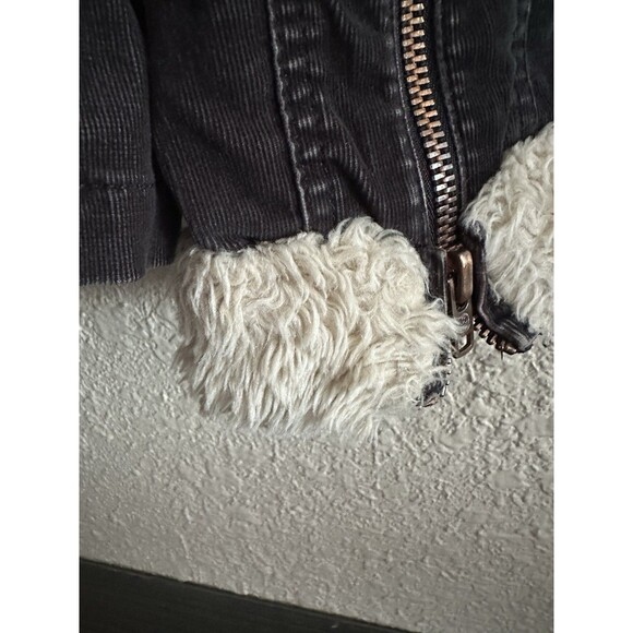 22 Twenty Two Black Corduroy Faux Fur Trim‎ Small Full Zip ASO Gilmore Girls - Picture 8 of 8